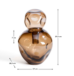 Ваза Olivet из коричневого стекла 30 см