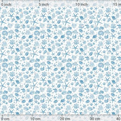 Морские ракушки, кораллы и морские звезды by barberry 1200 DPI