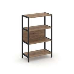 Shelf System Односекционный стеллаж трехярусный SN.STM-311 Дуб Табак/Металл Черный 810*400*1246