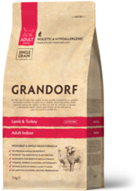 Grandorf 8кг Indoor Сухой корм для домашних кошек Ягненок и индейка