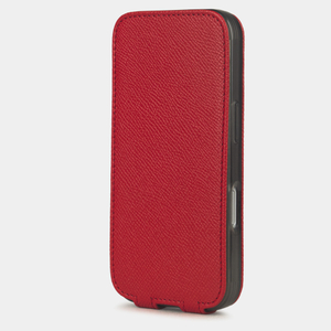 Чехол iPhone 17 Pro натуральная кожа сафьяно, красного цвета