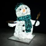 новогодняя фигура снеговика художника