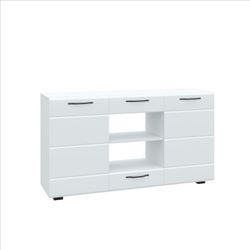 Комод Асти АКМ 1500.1 (белый/белый глянец)