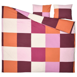 IKEA BRUNKRISSLA  (ИКЕА БРУНКРИССЛА)  -  Пододеяльник и 2 наволочки, розовый, 200x200/50x60 см
