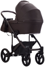 Детская коляска Bebetto Magnum Light Pro 2 в 1 09 коричневая кожа, коричневая рама