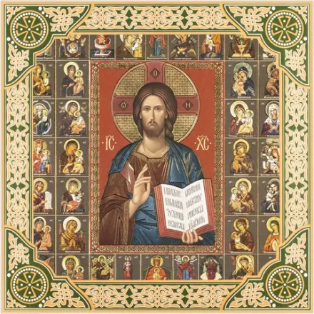 Икона "Господь Вседержитель", рама 28х28, в коробке