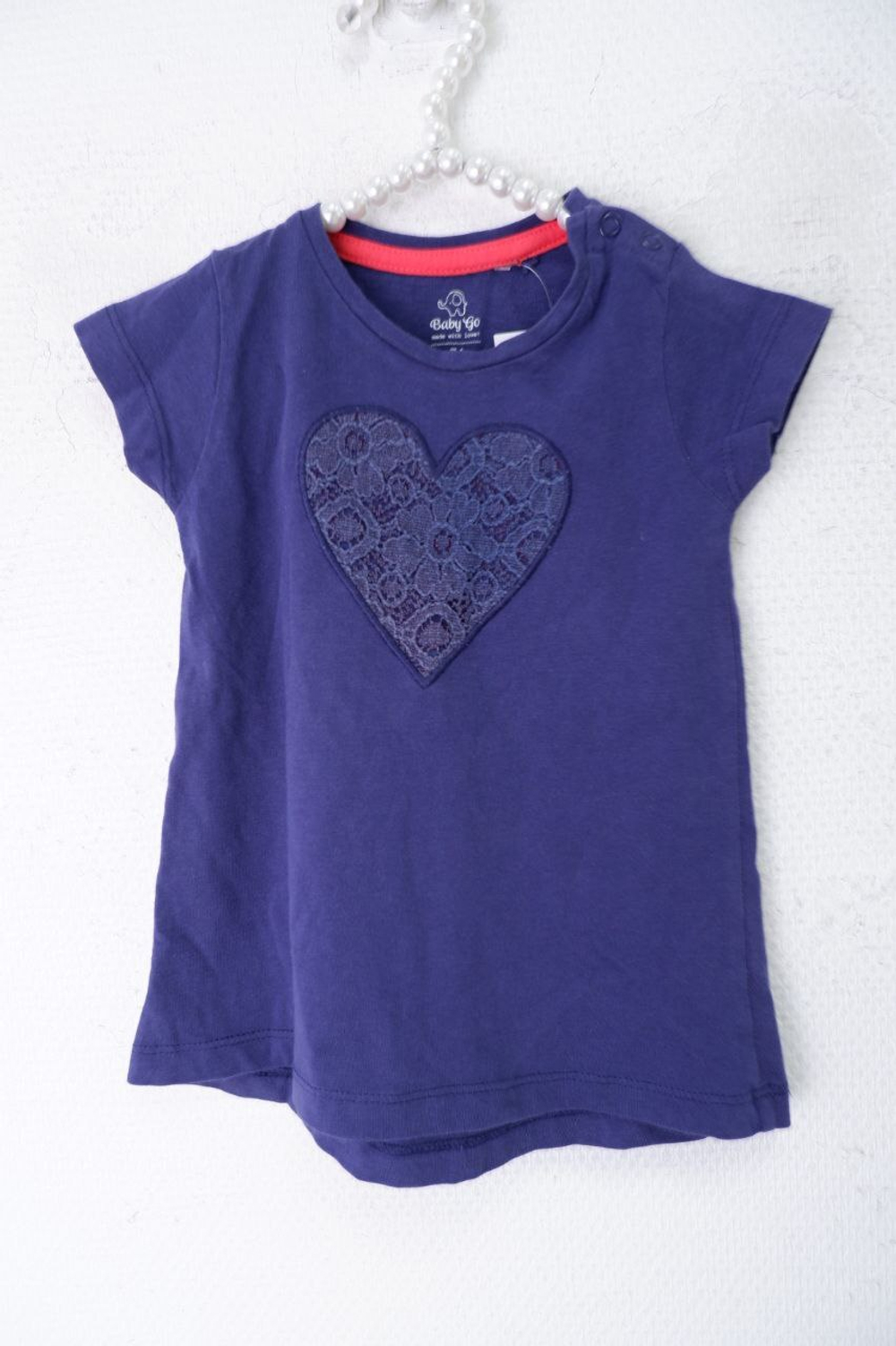 Футболка Baby Go с сердечком на 9 месяцев