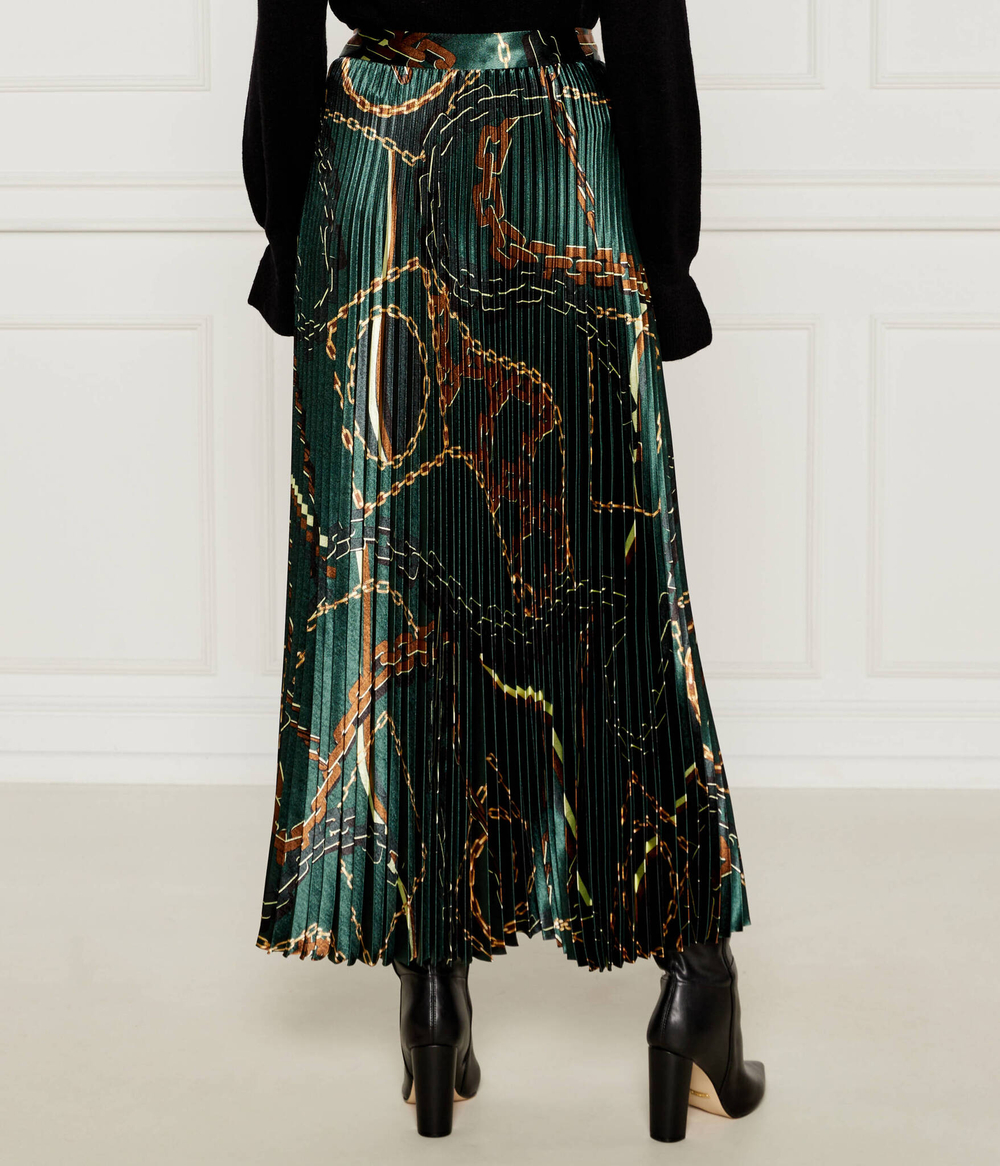 Сатиновая юбка Marc Cain - темно-зеленый (XC 71.14 W66)