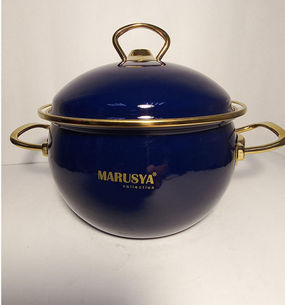 Кастрюля эмал.3 л.Маруся синяя