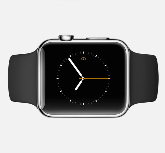 Часы смарт Apple Watch 38мм (чёрный полимерный ремешок)