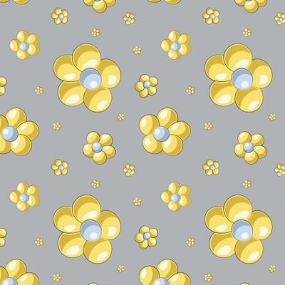 Желтые цветы на сером фоне