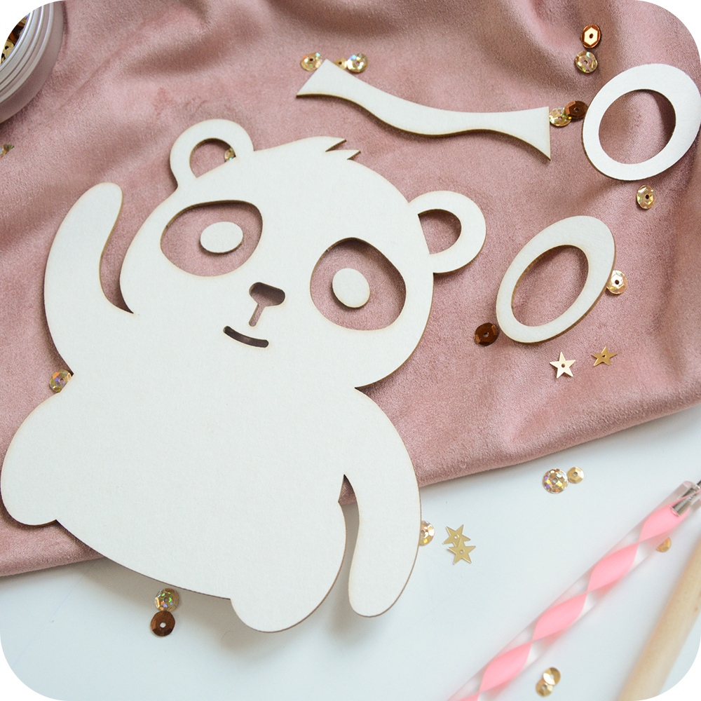 Заготовка для тиснения "Панда" двухслойная