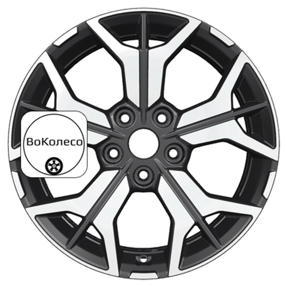 7x17/5x114,3 ET45 D66,1 KHW1715 (Teana/X-trail) Black-FP Khomen Wheels
