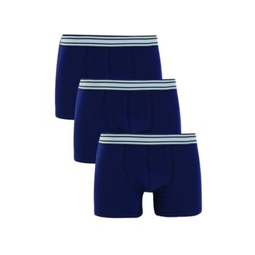 Набор мужских трусов боксеров 3в1 темно-синие  DARKZONE DZN3333LCV