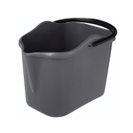 Ведро "Grenada" прямоугольное с носиком для слива 13л (серый)