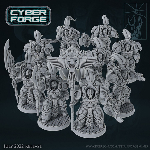 Armies of the Imperium Adeptus Custodes Vexilus Praetor in Allarus Terminator Armour 1 шт. миниатюра для dnd, днд, pathfinder, фентези, Настольная игра, НРИ, Варгейм, РПГ