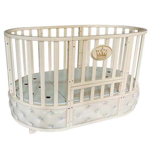 Кроватка детская Антел Северянка 4 (слоновая кость) универсальный маятник, мягкая вставка