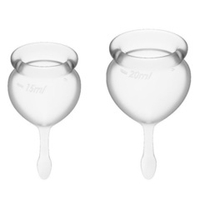 Набор прозрачных менструальных чаш Satisfyer Feel good Menstrual Cup