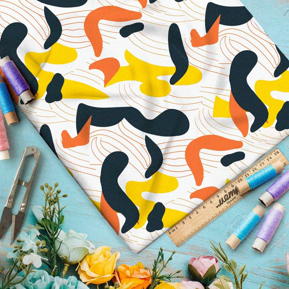 Ткань премиум мембрана орнаментальные фрески