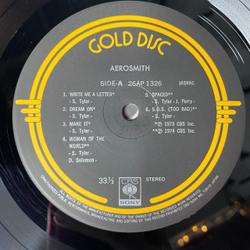 Винтажная виниловая пластинка LP Aerosmith Gold Disc (Japan 1978) (Obi)