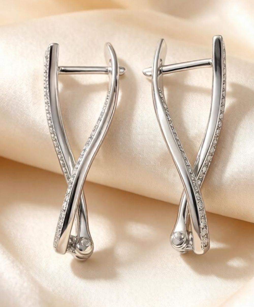 Ювелирные серьги из серебра 925 пробы
