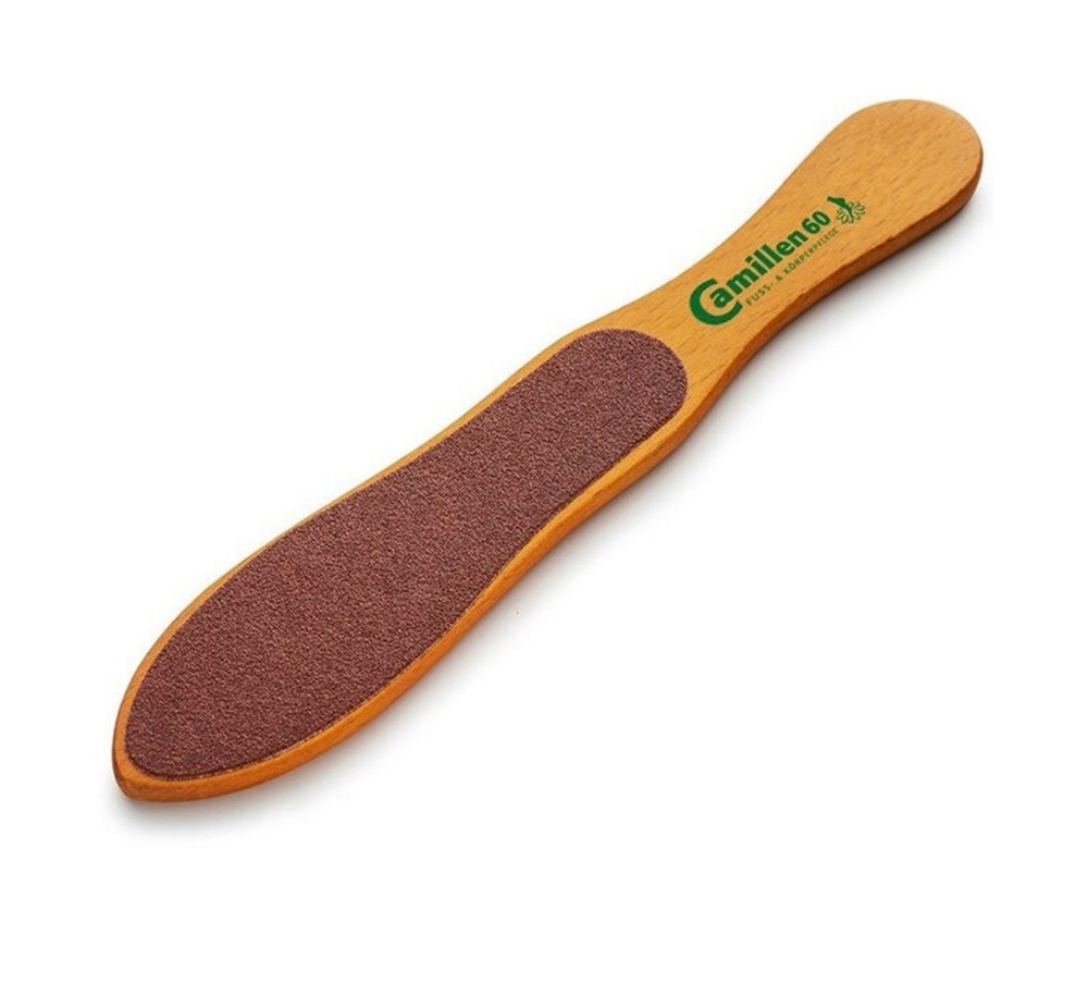 Терка педикюрная Camillen  деревянная по форме стопы лак 60/120 Grit Camillen 261v-8261