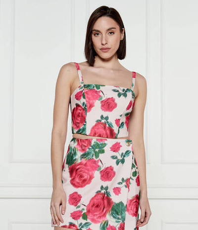 Топ GUESS - розовый(W5RH26 WGLO2)