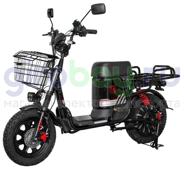 Электроскутер GT U3 1000W (60V/30Ah) железофосфат - Черный фото №1