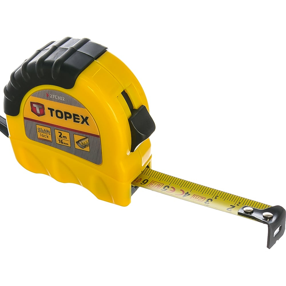 Рулетка TOPEX стальная лента 2 м x 16 мм 27C302