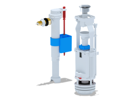 Набор с бок.подв 3/8 латунькнопка хром