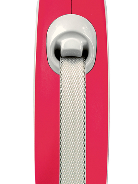 Поводок-рулетка Flexi New Comfort S. Лента 5 м. для собак до 15 кг. Красный