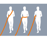 Поводок для пробежки Trixie Jogging Leash, серый/оранжевый