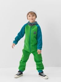 Комбинезон с карманами Колор блок "Зеленая мята" утепленный