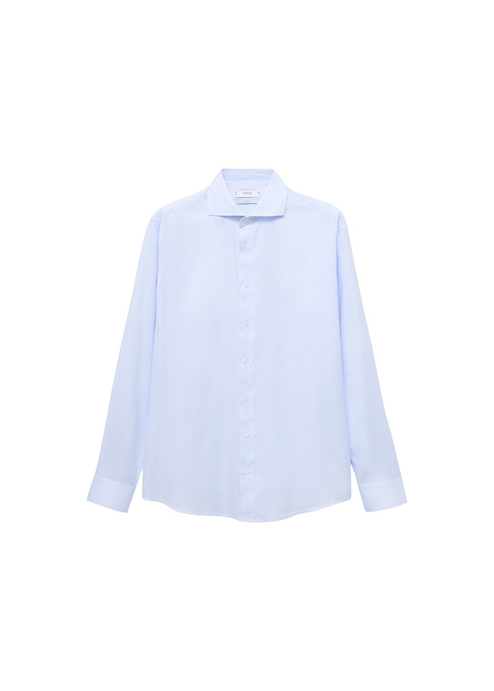 Костюмная рубашка slim fit из твила с микропринтом