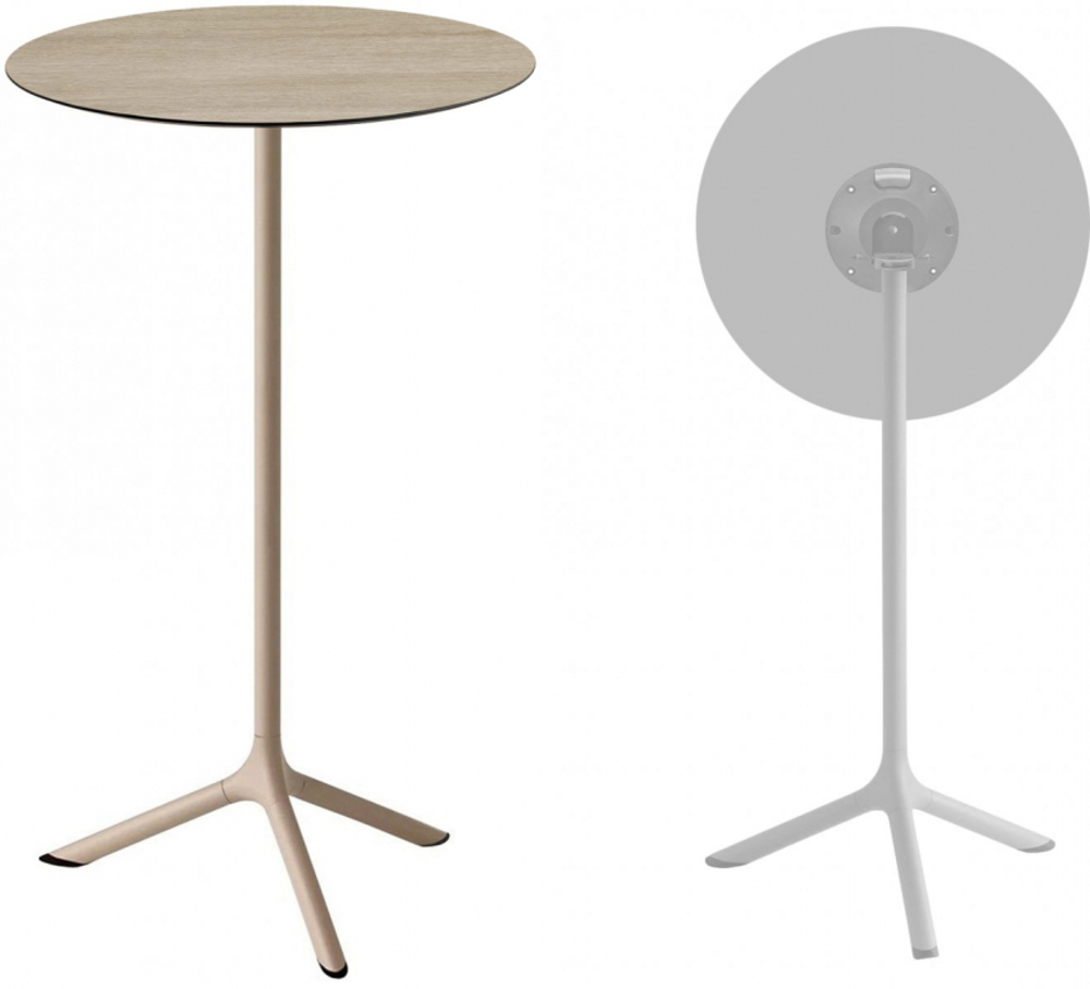 Стол ламинированный барный складной Scab Design Tripe Folding, тортора, состаренный дуб тортора