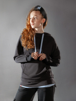 Худи Ваарга женское чёрное без начёса