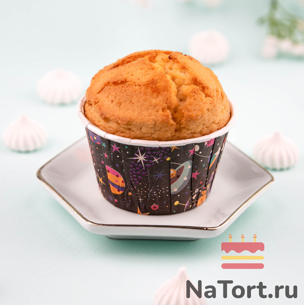 Формы бумажные с ламинацией «Маффин» 50х40 мм (Космос) 100 шт