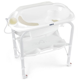 Пеленальный стол с ванночкой CAM Cambio 265 серый с кроликом