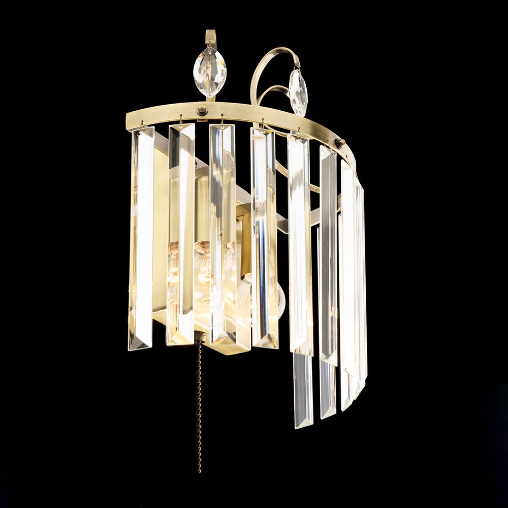 Citilux Инга CL335323 Бра хрустальное с выключателем Бронза