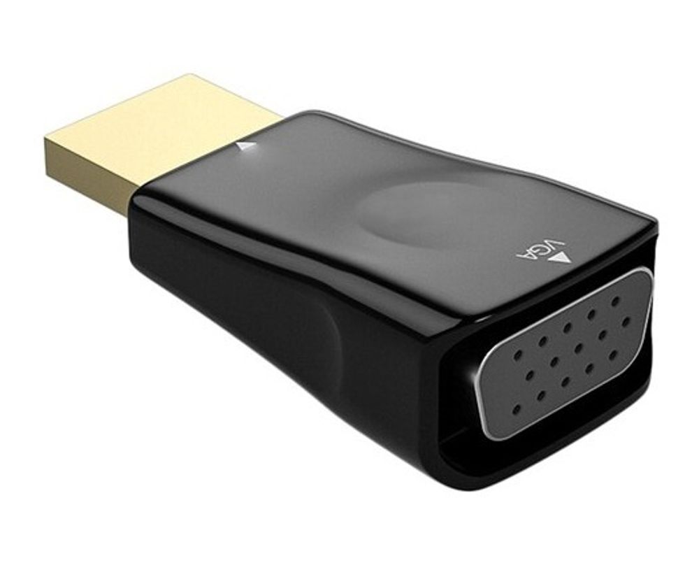 Конвертер штекер HDMI (M) -- гнездо VGA (F) без аудио-входа чёрный