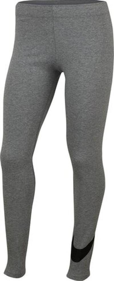 Штаны для девочки теннисные Nike NSW Favorites Swoosh Tight G - carbon heather/white