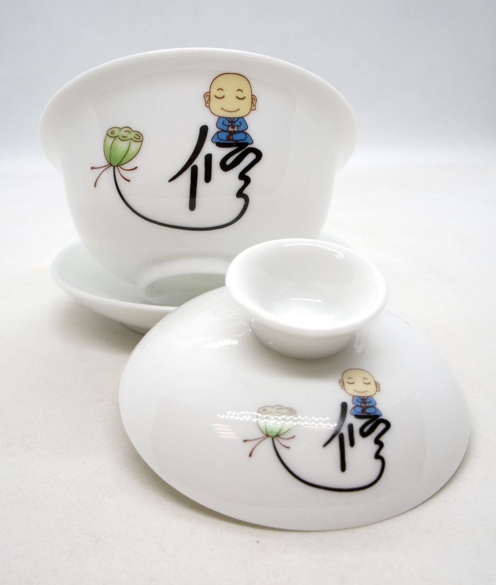 268021.3 Гайвань ДАО "Мудрец" 120мл. h=65 мм, d=93 мм, фарфор белый