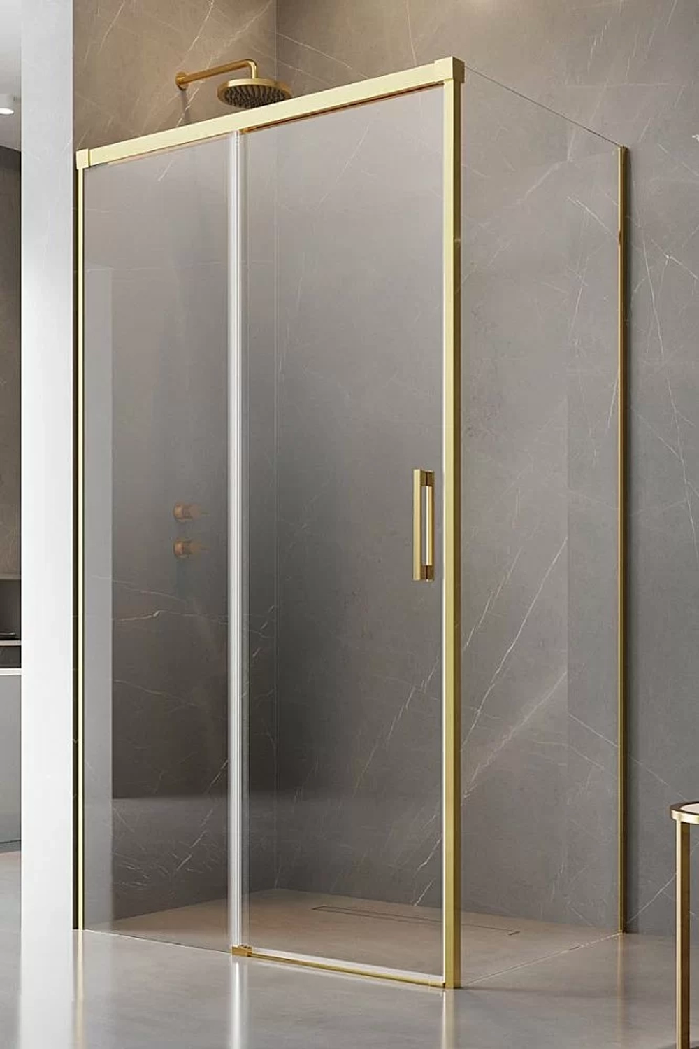 Душевой уголок Radaway Idea Gold KDJ 120х100 L стекло прозрачное/профиль золото
