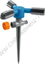 GRINDA RR-P, 75 м, 2 полив, 3 сопла, на пике, ударопрочный пластик, круговой распылитель, PROLine (40341)