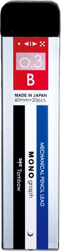 Грифели 0,3 мм Tombow Mono Graph MG B