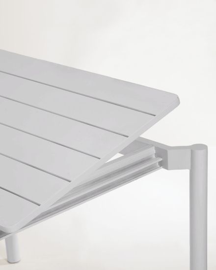 Раздвижной уличный стол Zaltana из алюминия светло-серого цвета, 180 (240) x 100 Испания 