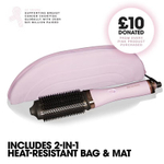 Фен-щётка ghd Duet Blowdry Galactic Lilac с термостойкой косметичкой и щёткой для чистки (набор)
