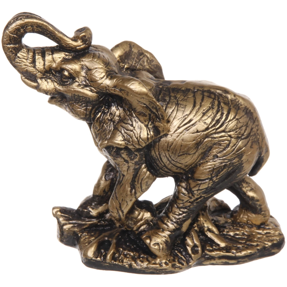 Статуэтка из гипса «Слон» 16*19см античное золото