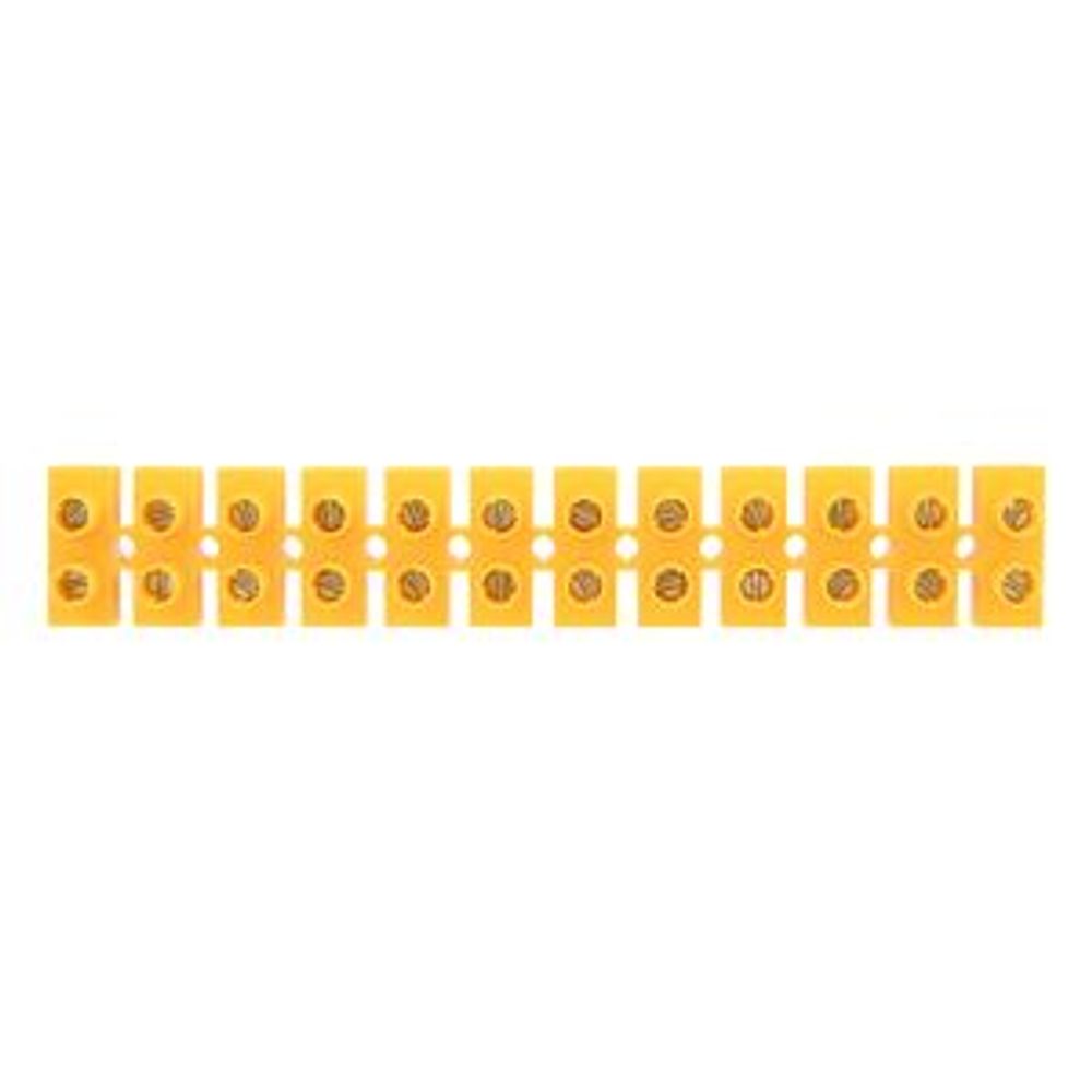 Клеммная винтовая колодка KВ-35 10-35, ток 80 A, полипропилен желтый REXANT (10 шт./уп.)