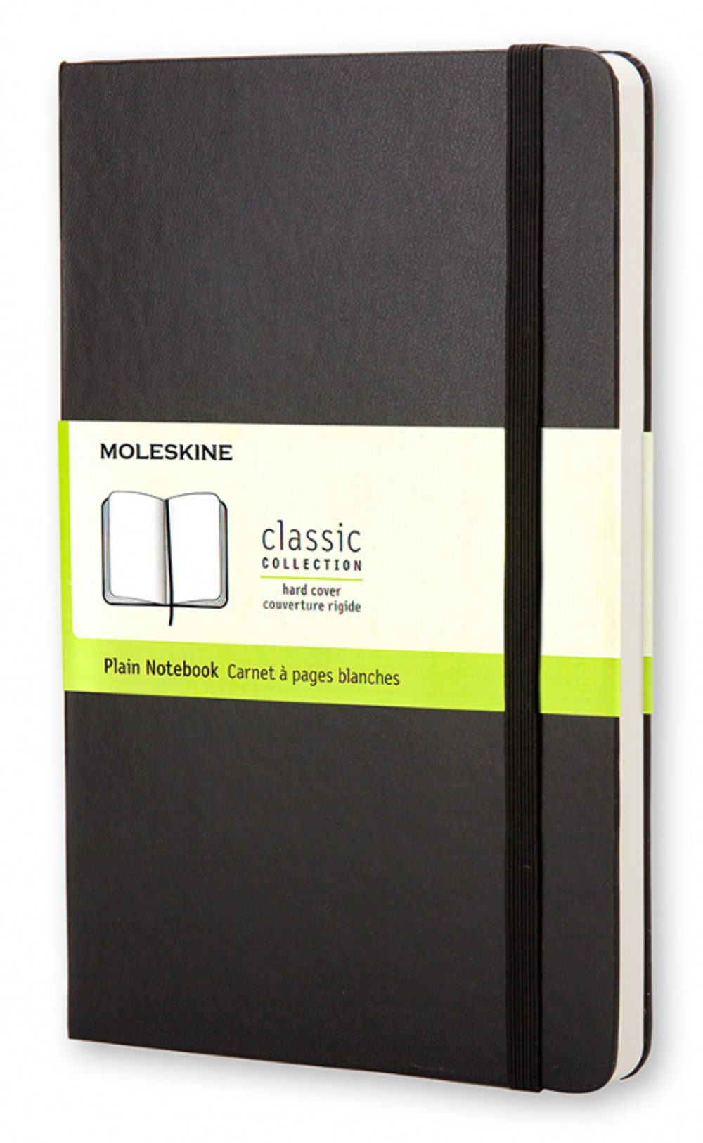 Блокнот Moleskine Classic (QP012) 9x14 см 192стр. без линовки, твердая обложка, черный